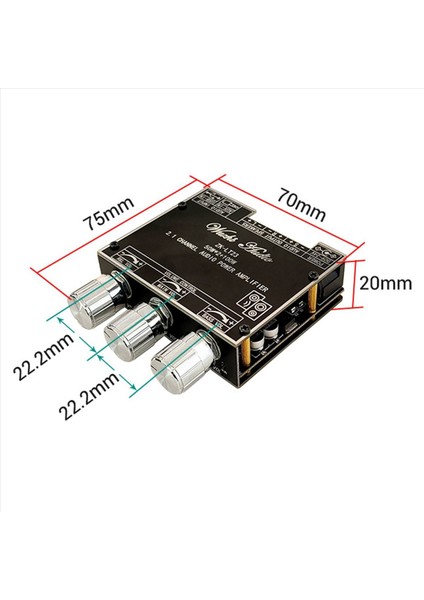 2x ZK-LT23 2 1 Kanal Bluetooth Ses Amplifikatör Kartı Modülü 50W+50W+100W Subwoofer Tws True Kablosuz Ses Kart (Yurt Dışından) modelleri