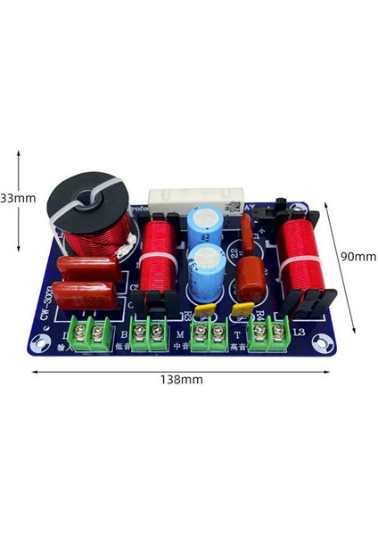 3 Yol Frekans Bölücü Hi-Fi Crossover Audiophile Ev Sineması Yüksek Orta ve Düşük Hoparlörler Retrofit Crossov Crossover (Yurt Dışından)