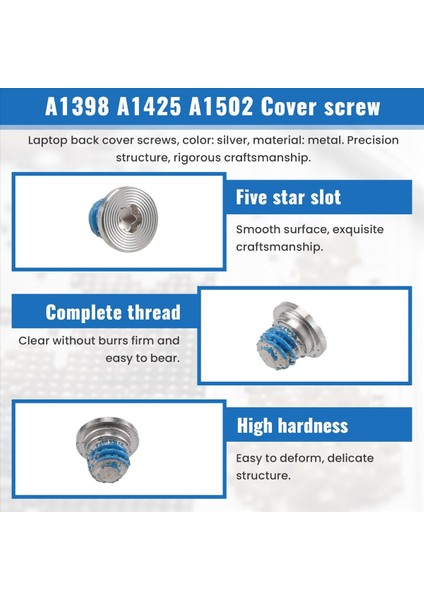 MacBook Pro Retina A1398 A1425 A1502 Dizüstü Bilgisayar Için Gümüş Arka Kapak Vidası (Yurt Dışından) indirimleri