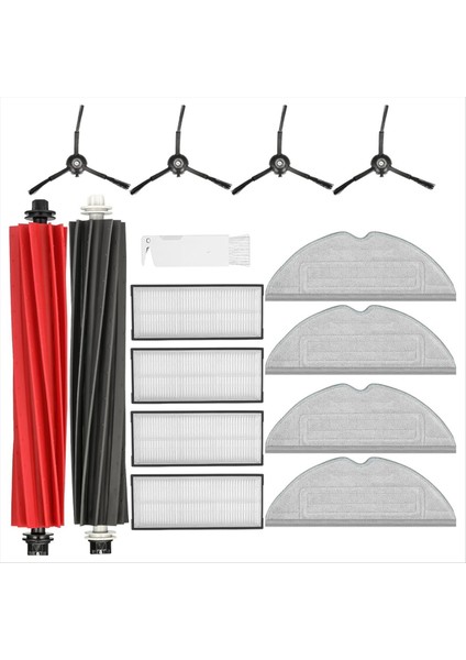 Roborock S8 / S8+ Robot Vakum Süpürücü Ana Yan Fırçalar Hepa Filtreleri Mop Kumaş Yıkanabilir Aksesuar Seti (Yurt Dışından)