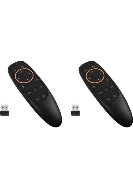 2x G10S Hava Fare Sesli Uzaktan Kumanda 2 4g USB Alıcı Android Tv Kutusu Pc Gyro Algılama Mini Kablosuz Akıllı Uzaktan (Yurt Dışından)