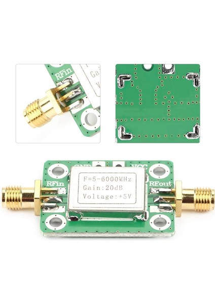 Koruyucu Kabuklu Rf Güç Amplifikatörü 5m-6ghz Geniş Bant Sinyal Amplifikatörü 20DB Yüksek Kazanç (Yurt Dışından) fırsatları