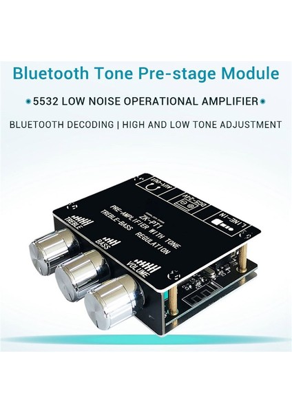 6x Bluetooth 5 0 Decoder Tahtası Çift Kanallı Stereo Düşük Gürültü Yüksek ve Düşük Tonu Ön Modül Ön Amplifikatör Kartı Zk-Pt1 (Yurt Dışından) fırsatları
