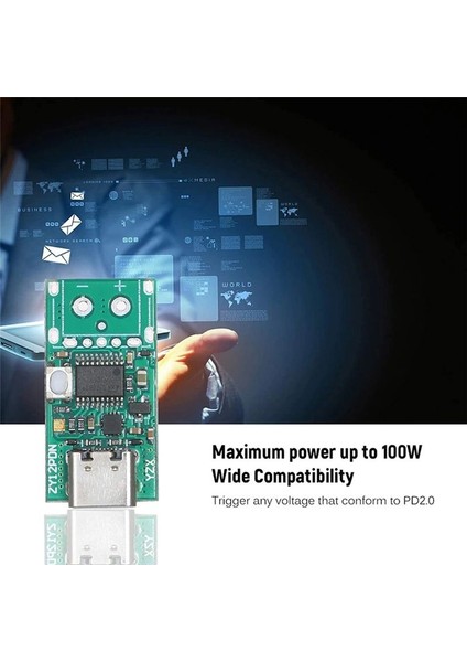 2 Pcs ZY12PDN Usb-C Pd2 0/3 0-Dc Dönüştürücü Güç Kaynağı Modülü Yasası Hızlı Şarj Tetikleyici Anket Anketi Dedektörü Test Cihazı (Yurt Dışından) modelleri