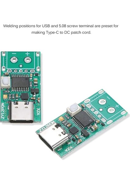 2 Pcs ZY12PDN Usb-C Pd2 0/3 0-Dc Dönüştürücü Güç Kaynağı Modülü Yasası Hızlı Şarj Tetikleyici Anket Anketi Dedektörü Test Cihazı (Yurt Dışından) fırsatları