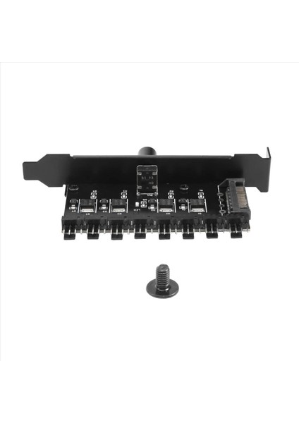 Pc 8 Kanallar Fan Hub Hub Soğutma Fan Hız Kontrolörü Cpu Kılıfı HDD VGA Pwm Fan Pcı Braket Gücü 12V Fan (Sata) (Yurt Dışından) modelleri