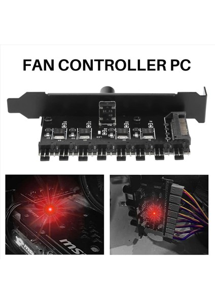 Pc 8 Kanallar Fan Hub Hub Soğutma Fan Hız Kontrolörü Cpu Kılıfı HDD VGA Pwm Fan Pcı Braket Gücü 12V Fan (Sata) (Yurt Dışından) fırsatları