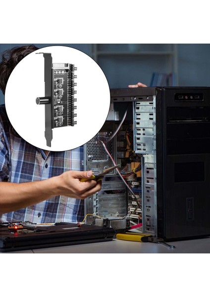 Pc 8 Kanallar Fan Hub Hub Soğutma Fan Hız Kontrolörü Cpu Kılıfı HDD VGA Pwm Fan Pcı Braket Gücü 12V Fan (Sata) (Yurt Dışından) indirimleri