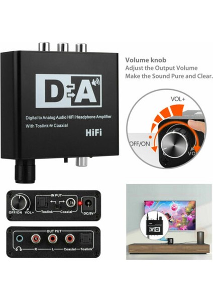 Rca R/l Ses Kod Çözücü Spdıf Atv Dac Amplifikatörüne Koaksiyel Sinyal Kaymak Için Dijitalden Analog Audio Dönüştürücü Optik Fiber (Yurt Dışından) indirimleri