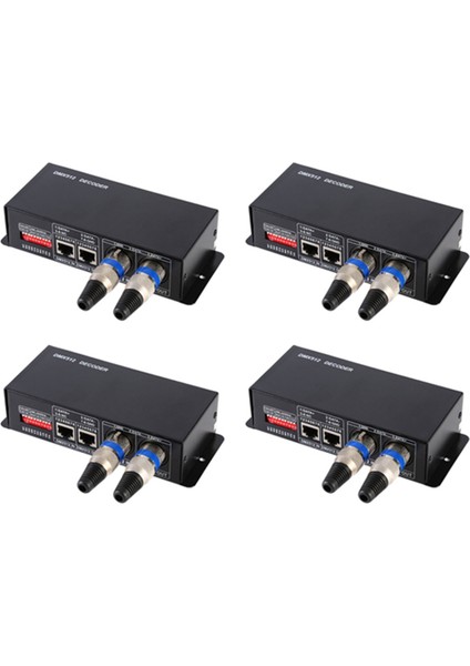 4x 3ch DC12-24V Rgbw Dmx 512 Decoder LED Denetleyicisi Rgb LED DMX512 Decoder DMX512-3CH (Yurt Dışından)