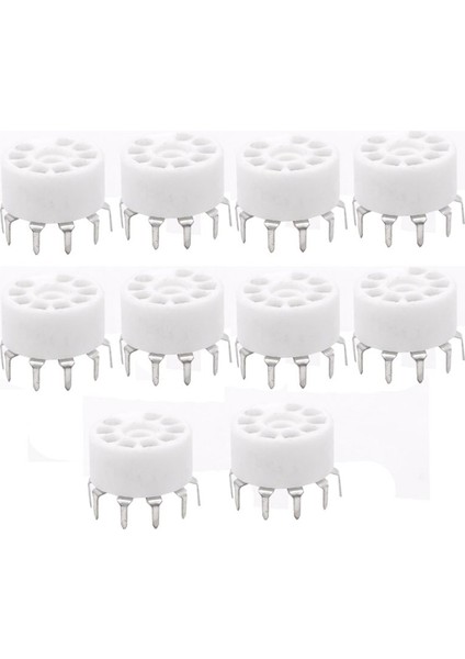 10PCS Seramik 9pin B9A Pcb Montaj Tüp Soketi 12AX7 12AT7 12AU7 6dj8 ECC82 5670 6922 Hıfı Ses Vıntage Amp Gümüş (Yurt Dışından) fiyatları