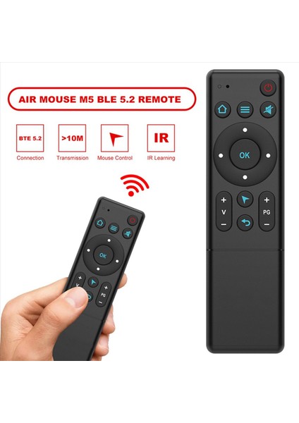 3x M5 Bluetooth 5 2 Hava Fare Kablosuz Kızılötesi Öğrenme Akıllı Tv Kutusu Tv Projektörü ve Pc Smart Home Için Uzaktan Kumanda (Yurt Dışından) modelleri