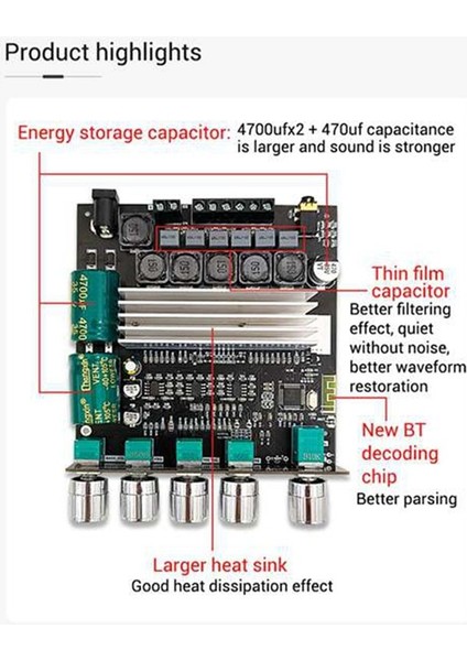 ZK-TB22 TPA3116D2 Bluetooth Subwoofer Amplifikatör Kartı 2 1 Hıfı Yüksek Güçlü Stereo Amp 2X50W+100W Hoparlör Için Amplifikador (Yurt Dışından) modelleri