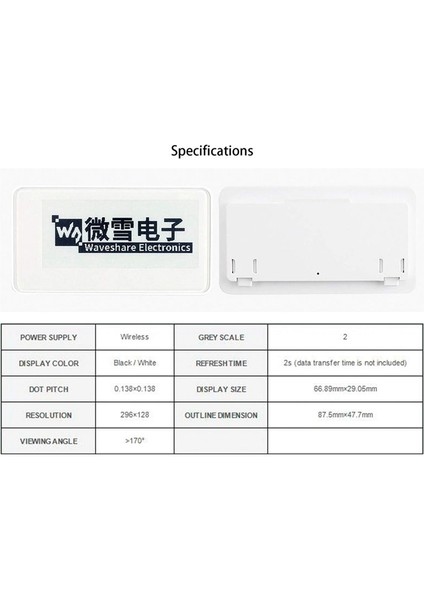 Waveshare 2 9 Inç Kablosuz Nfc ile Çalışan Epaper Eink E Kağıt E-Mürekkep Ekran Ekran Modülü Mobil Android Uygulaması Pil Yok (Yurt Dışından) indirimleri