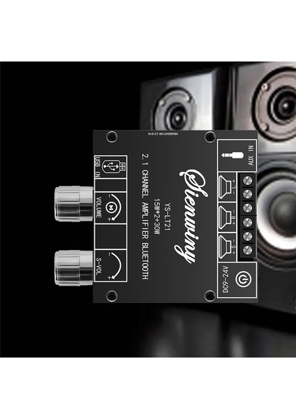 YS-LT21 2 1 Kanal Bluetooth Amplifikatör Kartı 15W+15W+30W Subwoofer Düğmesi Ayarlama Kodlayıcı Ses Modülü DC9-24V (Yurt Dışından)