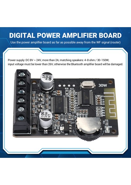 20W Stereo Bluetooth Güç Amplifikatör Kartı 12V / 24V Yüksek Güçlü Dijital Güç Amplifikatör Kartı XY-P15W Kabuksuz (Yurt Dışından) fırsatları