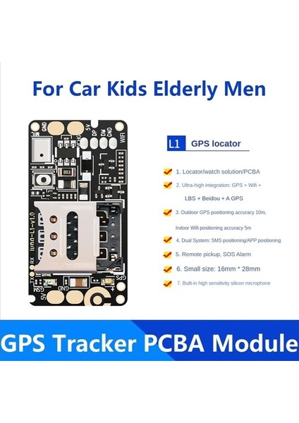 Gps Tracker Pcba Modülü Gerçek Zamanlı Izleme Bulucu Cihazı Araba Kids Yaşlı Erkekler Anti-Lost Kayıt Tracker (Yurt Dışından) fiyatları