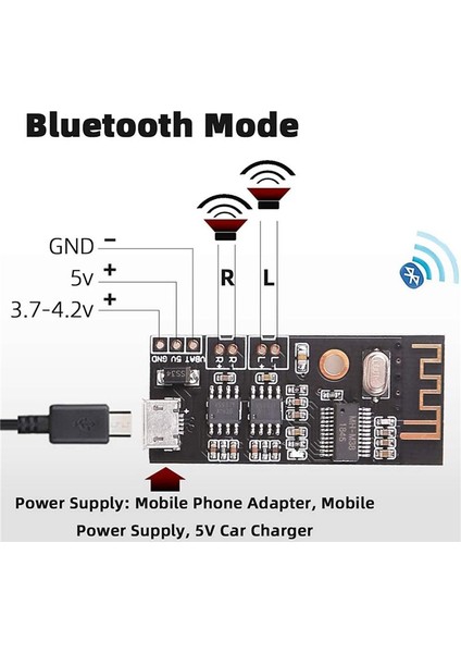 4x Bluetooth Amplifikatör Kartı 5W +5W Çıkış Gücü Dc 3 7V-4 2V/5V Mini Bluetooth Hoparlör Kartı (Yurt Dışından) indirimleri