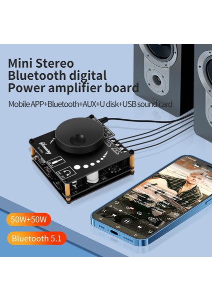 YS-AP50L Dijital Bluetooth Amplifikatör Kartı Mini Sürüm 50W+50W Hıfı Yüksek Güç Bt5 1 Iki Kanallı Stereo Hoparlör Modülü (Yurt Dışından) modelleri