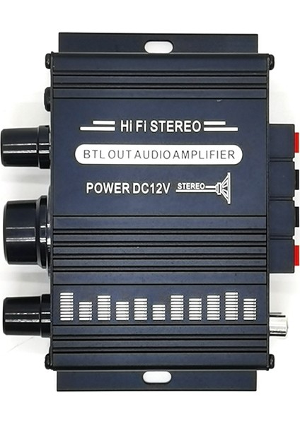 Mini Stereo Amplifikatör DC12V Çift Kanallı Hi-Fi Audio Player Motosiklet Araç Ev Kullanımı Için Cep Telefonu DVD Girişini (Yurt Dışından) fiyatları