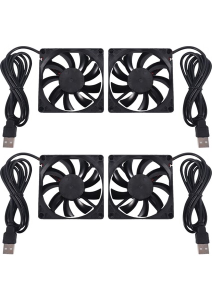 80MM 5V USB Fan 80MM 8cm 8015 Fırçasız Dc Soğutma Fan Bilgisayar Yönlendirici Kılıf Fan Soğutucu 4 Pcs (Yurt Dışından)