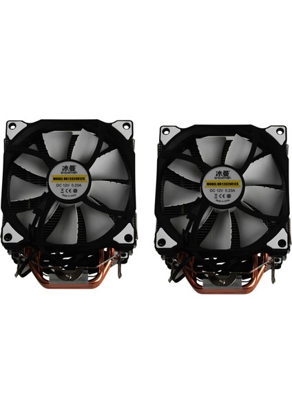 2x Snowman M-T6 4pin Cpu Soğutucu Master 6 Heatpipe Çift Fanlar 12CM Soğutma Fanı LGA775 1151 115X 1366 Destek Intel Amd (Yurt Dışından)