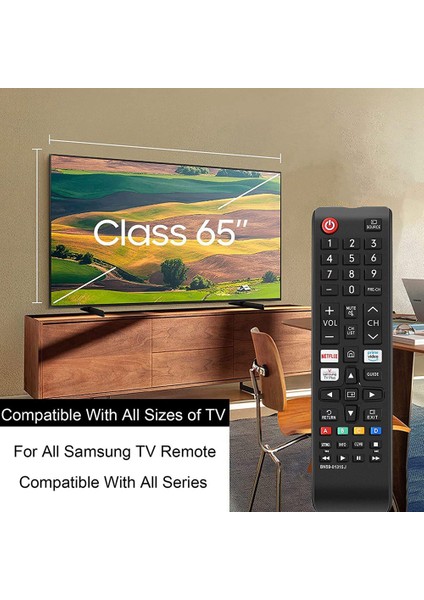 Samsung Smart Tv Uzaktan Kumandası Değişimi Hızlı Fonksiyon Düğmeleri ile Tüm Samsung Tv Dizisi Remote (Yurt Dışından) modelleri