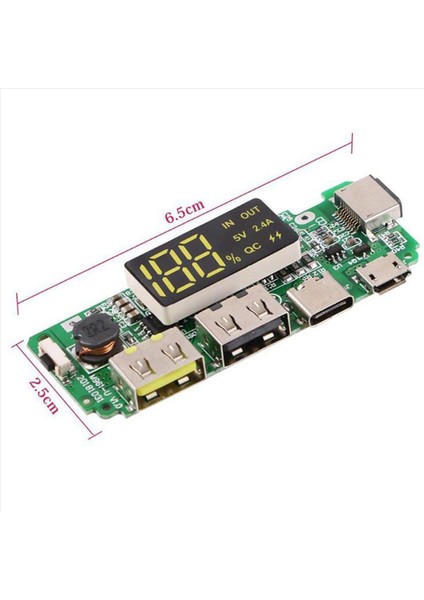 LED Çift USB 5V 2 4A Mikro/type-C USB Mobil Güç Bankası 18650 Şarj Modülü Lityum Pil Şarj Cihazı 6 Pcs (Yurt Dışından) fırsatları