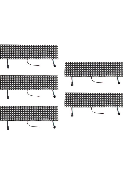 5x LED Matris Paneli WS2812B Rgb 832 Piksel Dijital Esnek Dot Matrix Ayrı Ayrı Adreslenebilir LED Ekran (Yurt Dışından)