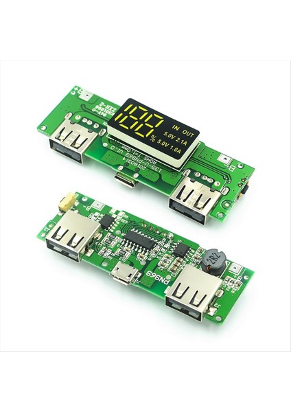 18650 Lityum Pil Dijital Ekran Şarj Modülü 5V 2 4A Ekran Boost Modüllü Üç Şarj Portu (Yurt Dışından) fırsatları