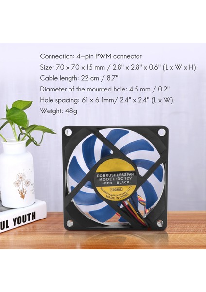 12V Dc 32 70MM 4 Pimli Bilgisayar Kasası Cfm Pwm Cpu Pc Fan Mavi ve Siyah (Yurt Dışından) indirimleri