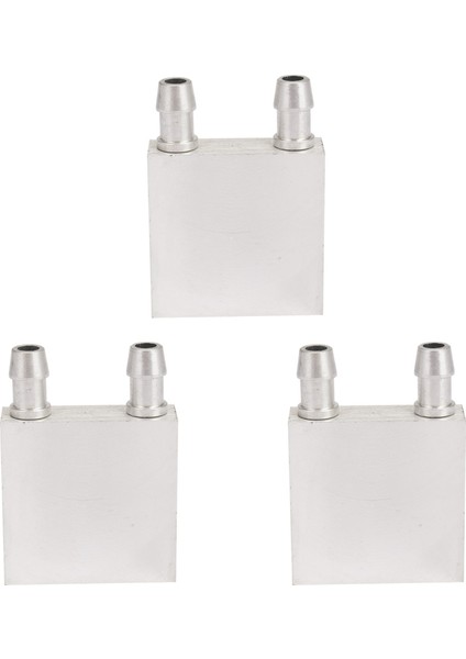 3x Birincil Alüminyum Alaşımlı Su Soğutma Bloğu 40X40MM Sıvı Su Soğutucu Isı Emici Sistemi Gümüş Kullanımı (Yurt Dışından)