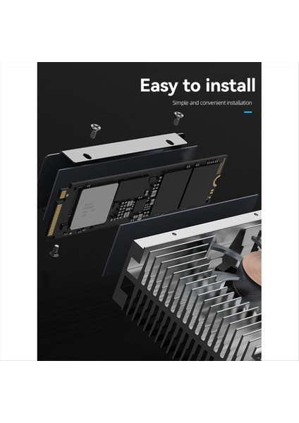 Argb M 2 2280 SSD 50MM Pwm Çift Fan M 2 SSD Radyatör Soğutucu Sabit Disk Isı Batı M2 Masaüstü Pc A (Yurt Dışından)