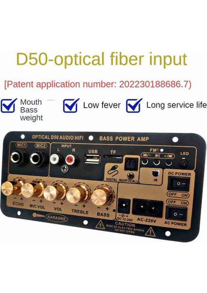 Optik Audio Girişli Bluetooth Dijital Amplifikatör Kartı Karaoke Amplifikatörü Ev/araba Subwoofer Amplifikatör Kartı (Abd Fişi) (Yurt Dışından) fiyatları