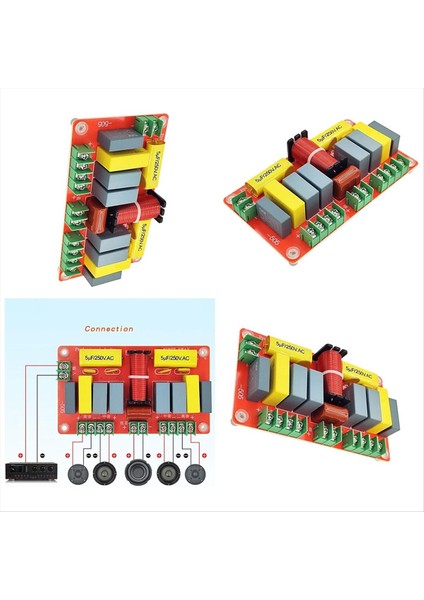 250W Crossover Modül 2 Yüksek 2 Orta ve 1 Düşük Beş Crossover Hifi Hi-Fi Ev Sineması Ses Crossover Aksesuarları (Yurt Dışından) fiyatları