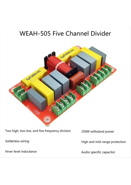 250W Crossover Modül 2 Yüksek 2 Orta ve 1 Düşük Beş Crossover Hifi Hi-Fi Ev Sineması Ses Crossover Aksesuarları (Yurt Dışından) fırsatları