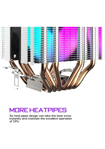 Cpu Hava Soğutucu 6 Isı Boruları 90MM Gökkuşağı ile Ikiz Tower Soğutma Sebzesi Intel 775/1150/1155/1156/1366 Için LED Fanları (Yurt Dışından) indirimleri