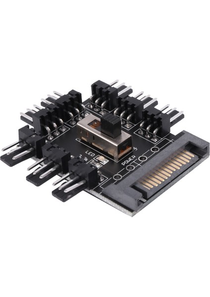 Çok Yollu Ayrıştırıcı Soğutucu Soğutma Fanı Hub Pc Bilgisayar Sata 1 Ila 8 3pin 12V Güç Soketi Pcb Adaptörü Xxm8 (Yurt Dışından) modelleri