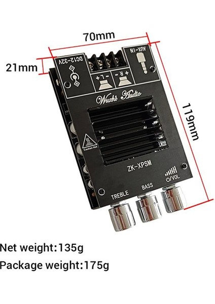 Zk-Xpsm Ses Amplifikatör Kartı 150WX2 TDA7498E Stereo Bas Ayarı Bluetooth Ses Güç Amplifikatör Kartı Modülü (Yurt Dışından) fırsatları