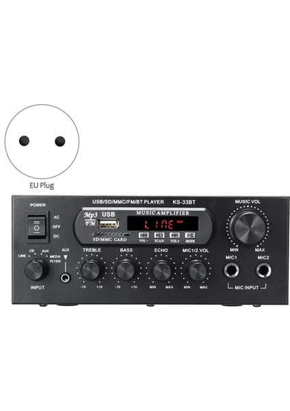 1200W 220V Bluetooth Amplificador Hıfı Dijital Amplifikatör 33BT Stereo LED Dijital Ses Amplifikatörü Aux Fm Radyo Eu Fişi (Yurt Dışından) fiyatları