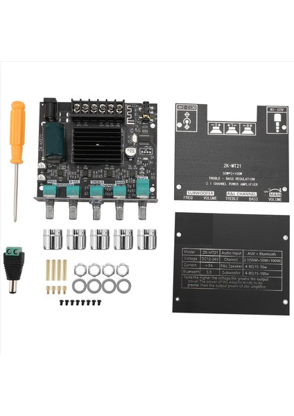 ZK-MT21 Dijital Güç Amplifikatör Kartı 50WX2+100W 2 1 Kanal Aux+Bt5 0 Yüksek Düşük Tonu Süper Bas Güç Amplifikatör Kartı (Yurt Dışından) modelleri