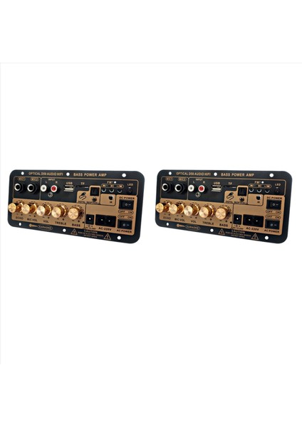 2x D50 Amplifikatör Kartı Optik Sesli Bluetooth Amp USB Fm Radyo Tf Oynatıcı Dıy Audio Subwoofer Ev Için Otomobil (Yurt Dışından)
