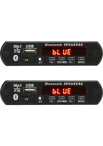 2pcs 2X15W Amplifikatör Mp3 Kod Çözücü Kartı 12V Bluetooth 5 0 30W Araba Fm Radyo Modülü Desteği Tf USB Aux (Yurt Dışından)