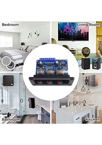 2x 2 1 Kanal Bluetooth 5 0 Ses Amplifikatör Kart 2X25W+50W Subwoofer Sınıf D Amplifikatör Kartı Kiti Dc Dişi (Yurt Dışından)