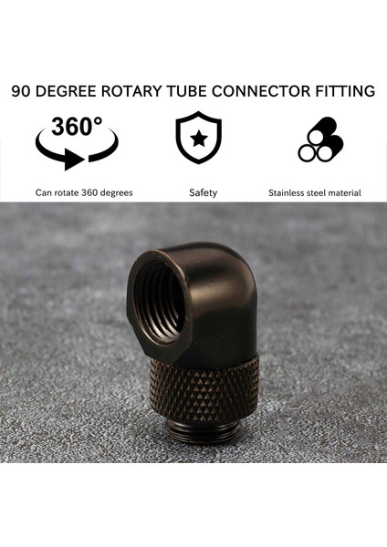 12 9mm G1/4 Iplik 90 Derece Döner Tüp Konektörü Pc Su Soğutma Siyah Için Bağlantı (Yurt Dışından) indirimleri