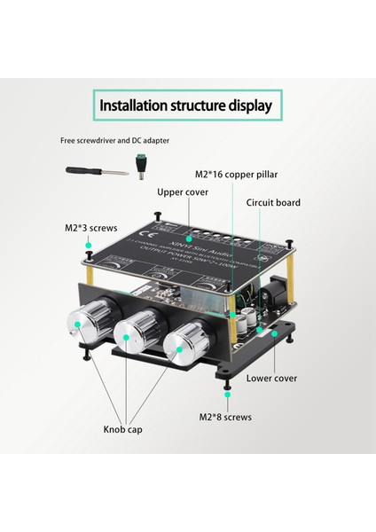 XY-E100L 2 1 Bluetooth Ses Amplifikatör Modülü Için Kanal 50WX2+100W Yüksek ve Düşük Tonlu Subwoofer Amplifikatör Kartı Hoparlör (Yurt Dışından) fırsatları