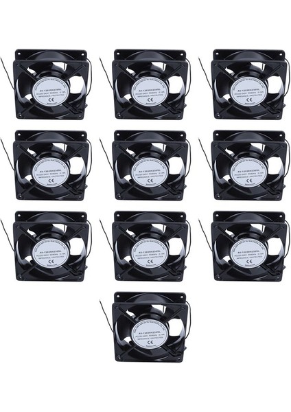 10X Ac 220V-240V0 14A Fırçasız Soğutucu Soğutma Fanı 120MM x 120MM X38MM (Yurt Dışından)
