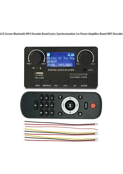 Çok Fonksiyonlu LCD Ekran Bluetooth Mp3 Kod Çözücü Tahtası Taşınabilir Senkronizasyon Araba Amplifikatör Kurulu Mp3 Kod Çözücü (Yurt Dışından) fırsatları