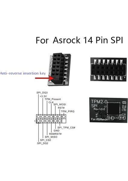 Tpm 2 0 Şifreleme Güvenlik Modülü Uzak Kart 14 Pin Spı Tpm2 0 Asrock Anayarı Için Güvenlik Modülü (Yurt Dışından) fiyatları