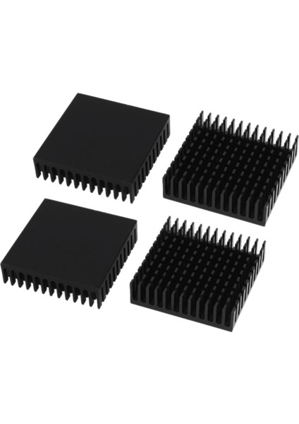 6 x Siyah Alüminyum Radyatör Isı Lavabo Isı Batak 40 x 40 mm x 11 mm (Yurt Dışından)